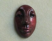 Large Dark Polymer Face Cabochon-08-1
