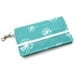 Dandelion Cell Phone Wallet - Turquoise and White Dandelion Print - Smart Phone Wallet - Custom Size