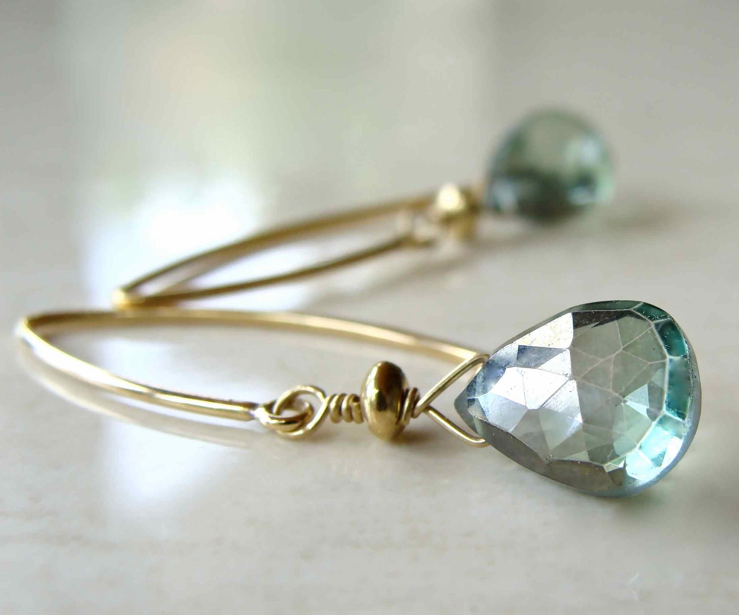 Luna Earrings with Mystic Quartz