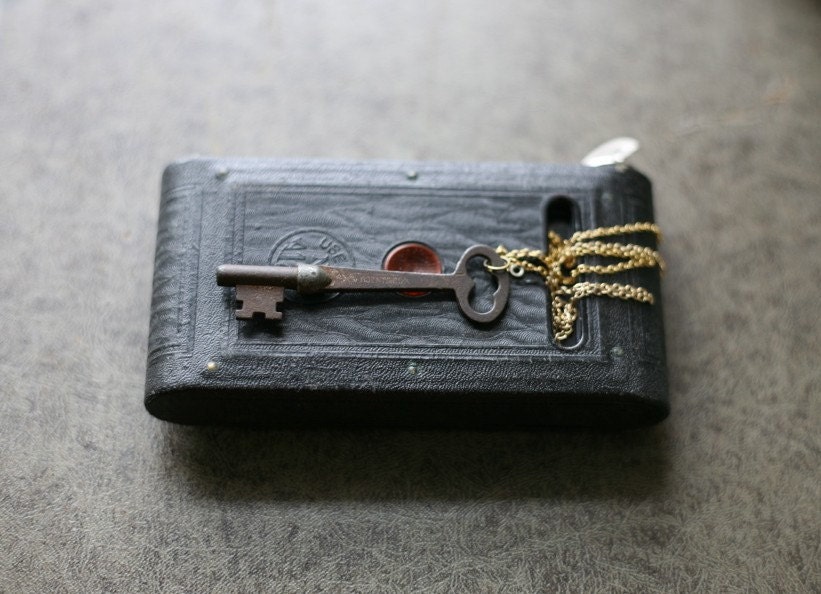 antique key and plate bff necklaces