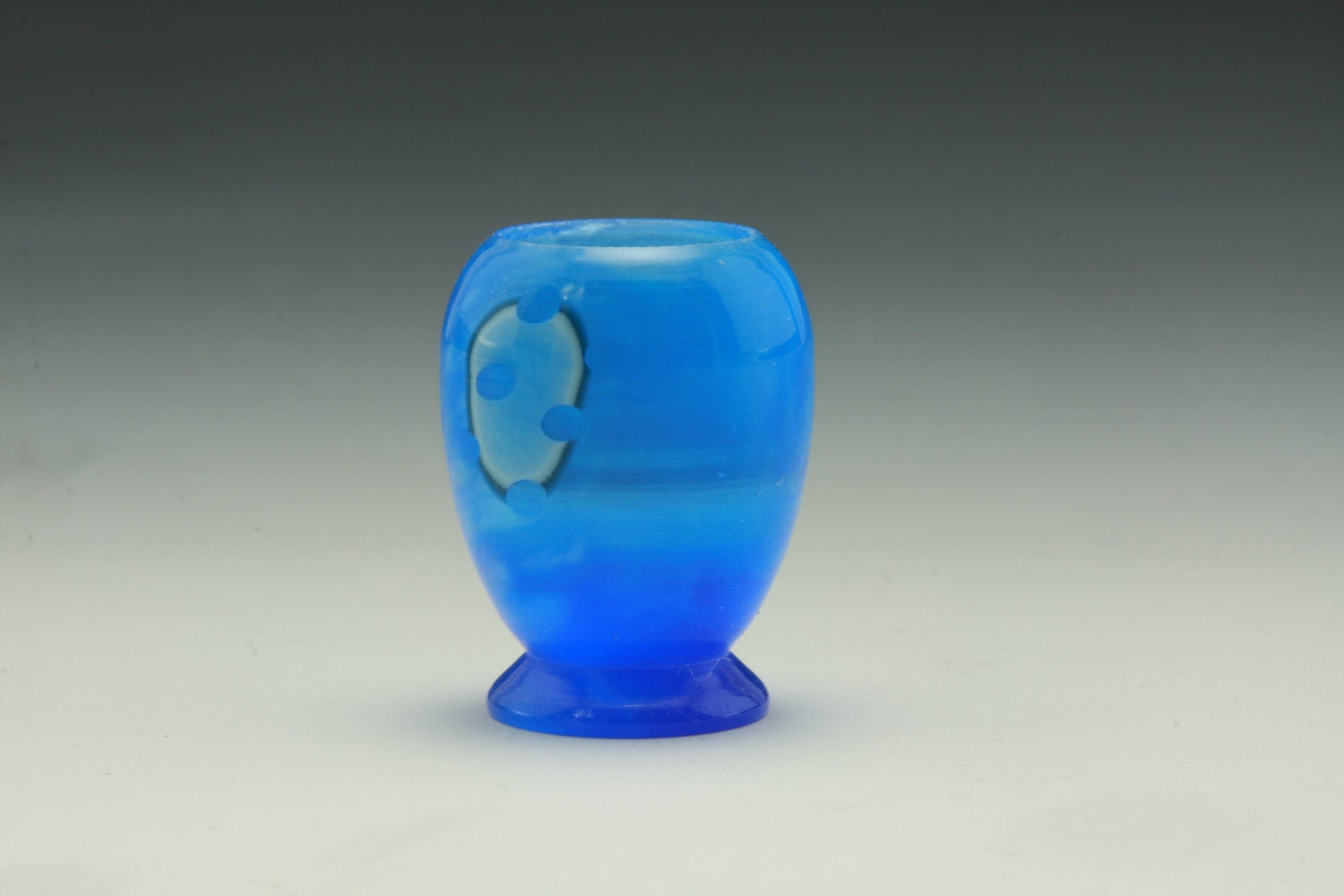 1" Scale Miniature Dollhouse Turned Blue Acrylic Vase