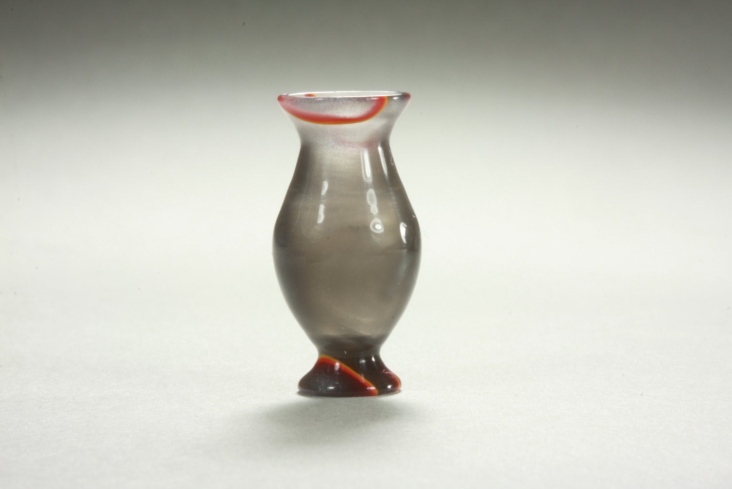 1" Scale Miniature Dollhouse Grey Turned Vase