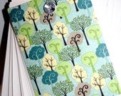 Mini Slide Journal, Sketchbook, Doodle Pad - Retro Trees