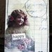 Happy Girl Collaged ACEO Vintage Image & Ledger Paper