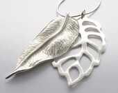 Silver leaves necklace - Two In The Park - RedSofa jewelry - for nature lovers, elegant and organic