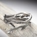 Elvish Twine ring, dark sterling silver twig stacker - RedSofa jewelry