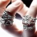 Elvish Herkimer Diamond ring: twigs and natural crystal stone - woodland - RedSofa jewelry