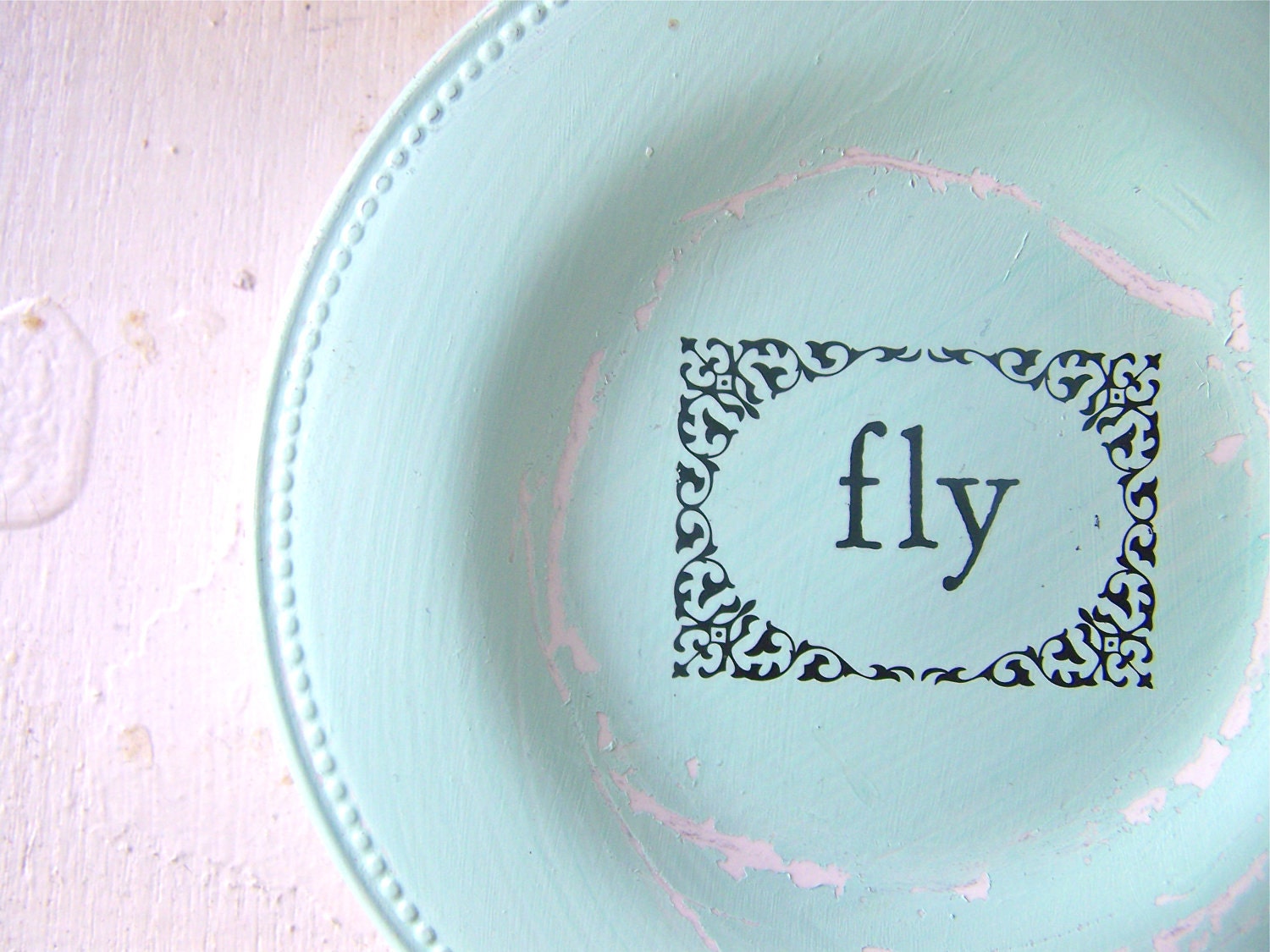 Chic Shabby Cottage, Sign, Wall Decor, Beach House, Aqua, Modern Farmhouse Home Decor, FLY