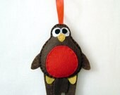 Felt Holiday Ornament - Robert the Robin