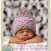 Baby Girl Hat Criss Cross Beanie Photo Prop for Newborns Original Design by TrickyKnits in Smoke Gray and Lavender Lilac ORIGINAL DESIGNER