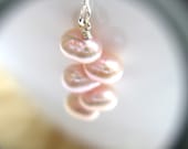 Cotton Candy - Earrings . Sterling Silver . Pearl Strand - Proceeds to the American Cancer Society