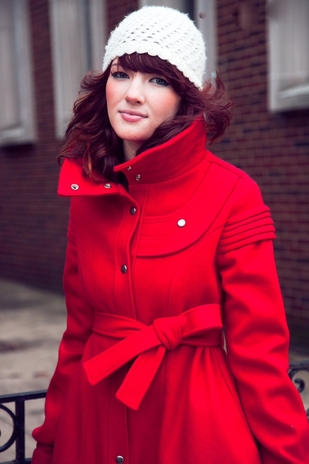 Red Wool Luxe Coat/Jacket- available in S, M, & L