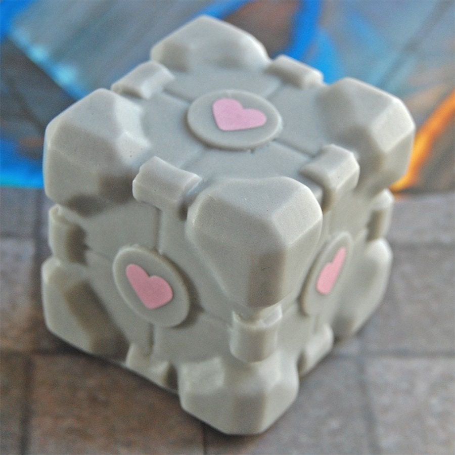 Companion Cube Soap - Cake scented ...no lie....