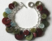 Mistletoe And Wine Button Bracelet