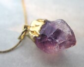 Amethyst and Gold 23 inch Necklace