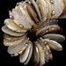 DSG Beads Handmade Organic Lampwork Glass Ivory Discs With Pure Silver
