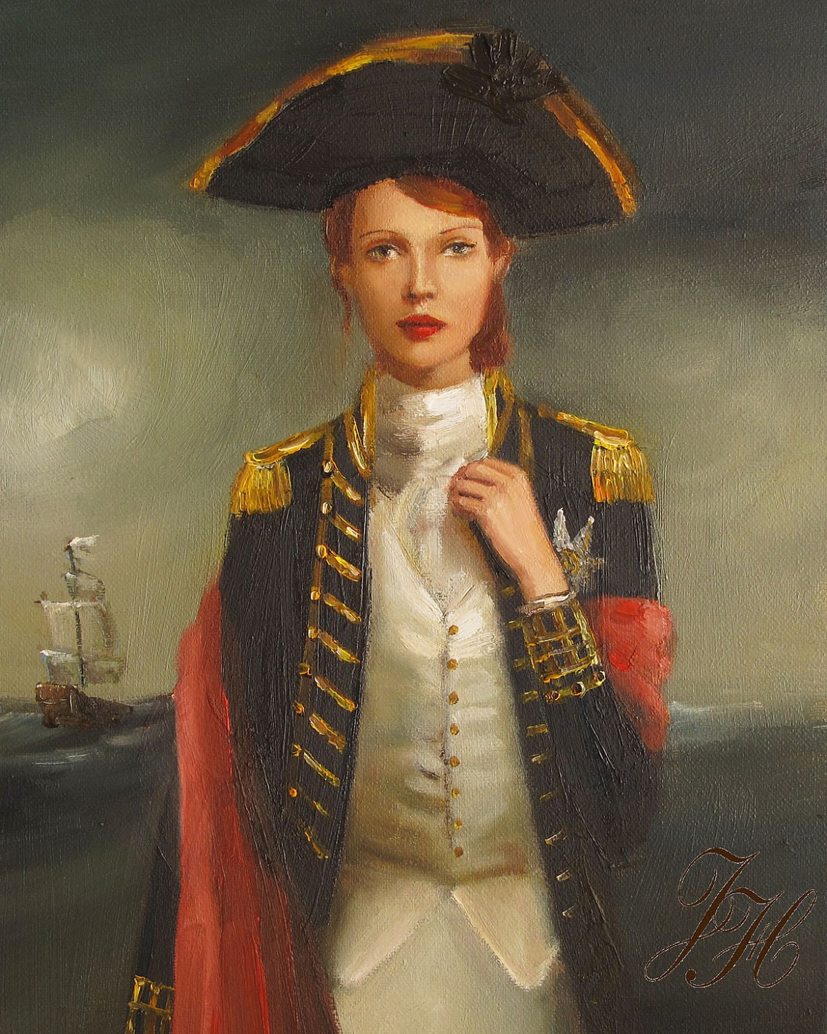 Portrait- Her Face Launched A Thousand Ships- Art Print