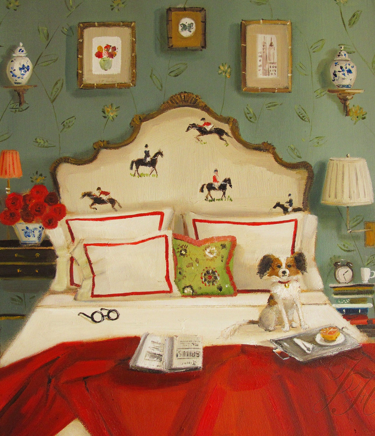 Red Roses And Dark Horses- Art Print