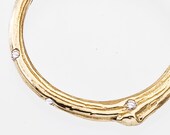 Diamond Wedding Band  -  Stacking Ring  -  Twig Ring from a Central Park NYC - Scattered Diamonds