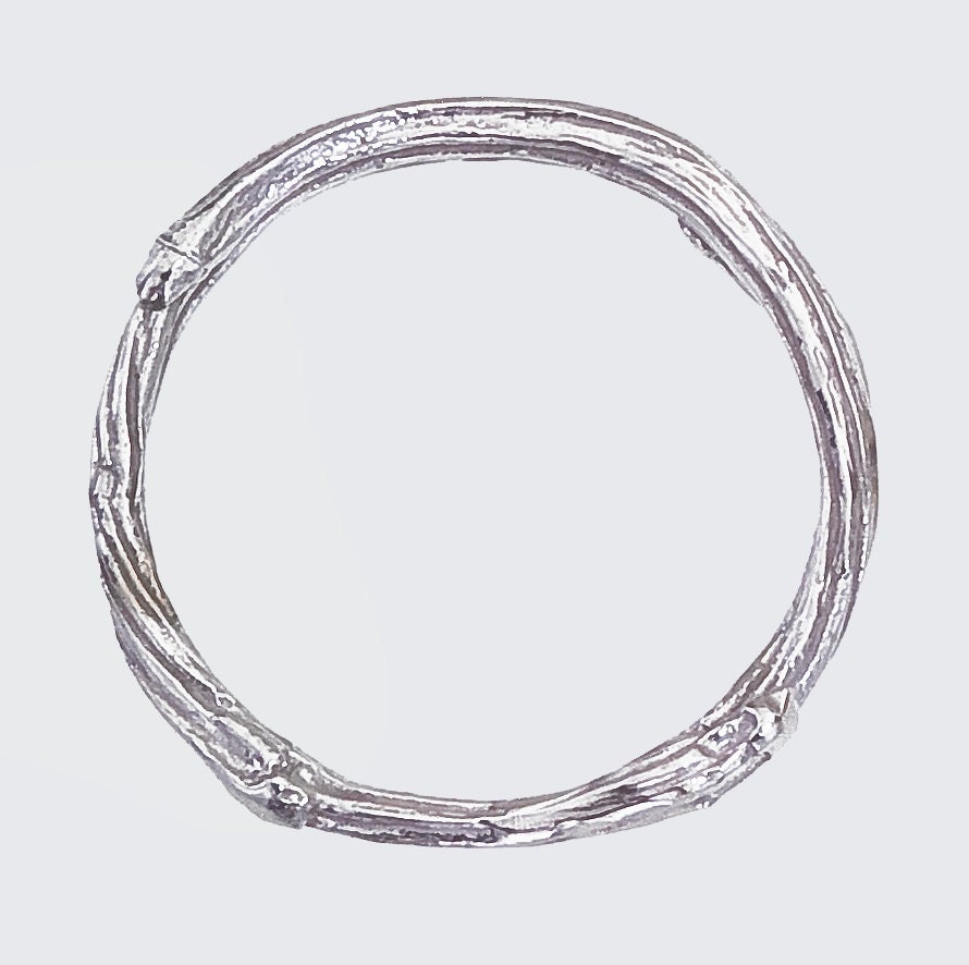 Wedding or Stacking Ring - Narrow Twig - White, Yellow or Rose Gold - Nature Inspired Woodland Branch Design - Eco Friendly Recycled