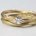 Twig Ring Band - Wedding or Stacking - White Yellow or Rose Gold - The Gold Standard for Twig Rings