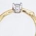 Engagement Ring Set - Twig Design - Diamond Solitaire Ring and Wedding Band in Yellow Gold