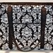 Diaper Bag/Tote - Black and White Damask