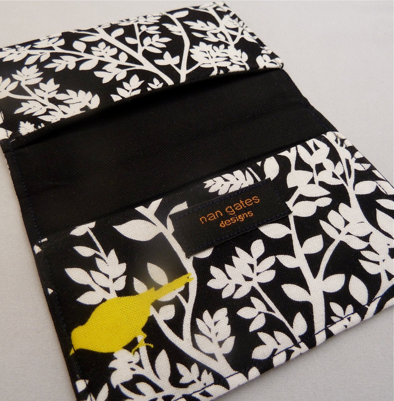 Business Card/Credit Card Money Case Yellow Bird