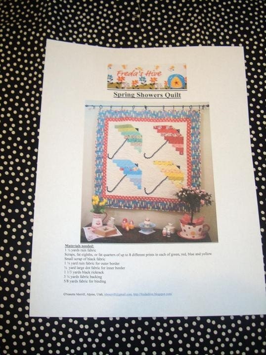 Spring Showers 4 Umbrella Quilt Pattern - pdf download only