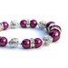 Bridesmaid Jewelry, Raspberry Pearl and Rhinestones Bracelet, Bridesmaid Gift, Sparkling Pink Bracelet, Custom Colors