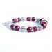 Bridesmaid Jewelry, Raspberry Pearl and Rhinestones Bracelet, Bridesmaid Gift, Sparkling Pink Bracelet, Custom Colors