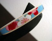 japanese chiyogami wooden bangle bracelet - bliss
