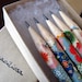 pencils made with japanese paper - set of 5 - patchwork sakura