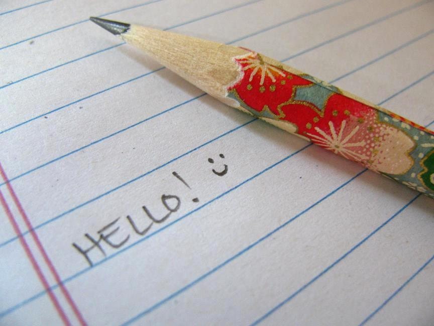 pencils made with japanese paper - set of 5 - patchwork sakura