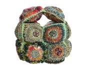 Funny Chic MiniBag: mini handbag with soft plump handle, multicolor in shades of green