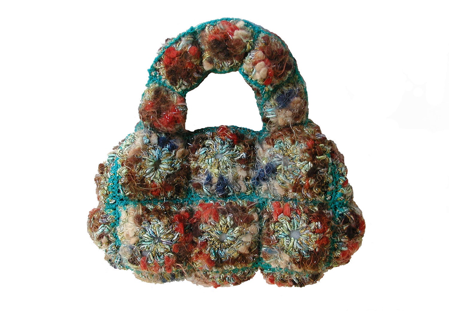 Mini Handbag 'Little Witch': multicolor in shades of blue, gold and green