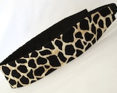 Headband for women Comfortable Hairband Black Giraffe Animal Print  in tan and black - FashionablyLauren