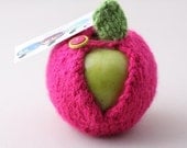 Apple Jacket-Berrylicious with Lime Green and Dark Pink Button