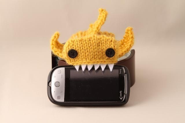 Monster Shark Mustard- Smart phone cozy - Made it to Etsy find Pass the mustard