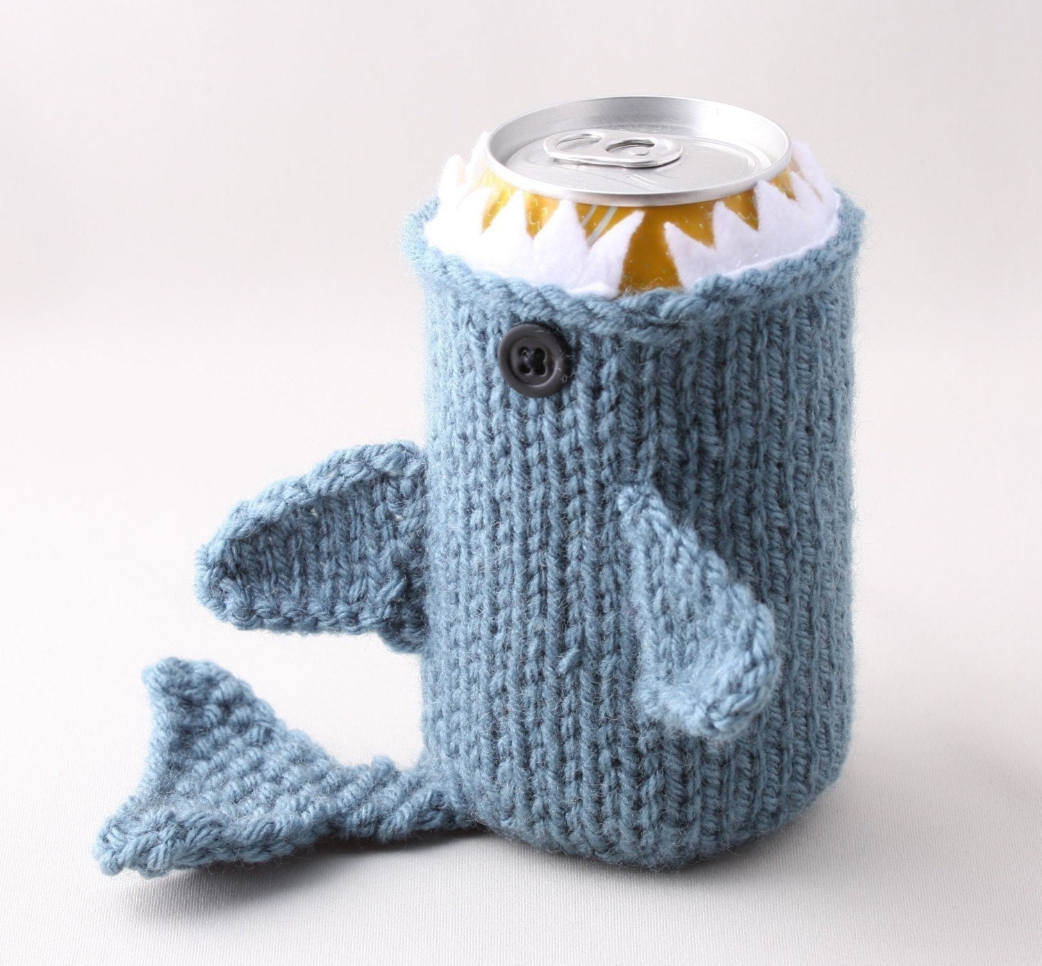 Monster Shark - for your Soda Can- This monster made it to the front page of Etsy