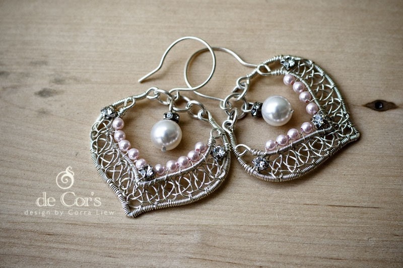 DIY Jewelry Pattern - Bridal SilverLace Earrings, Wired Chinese Knot Jewelry Tutorial, DCH019, The Love Knot