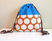 Polka Dot Drawstring Backpack