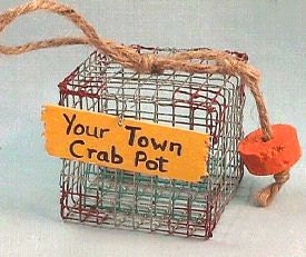 Chesapeake Bay Blue Crab Pot Ornament