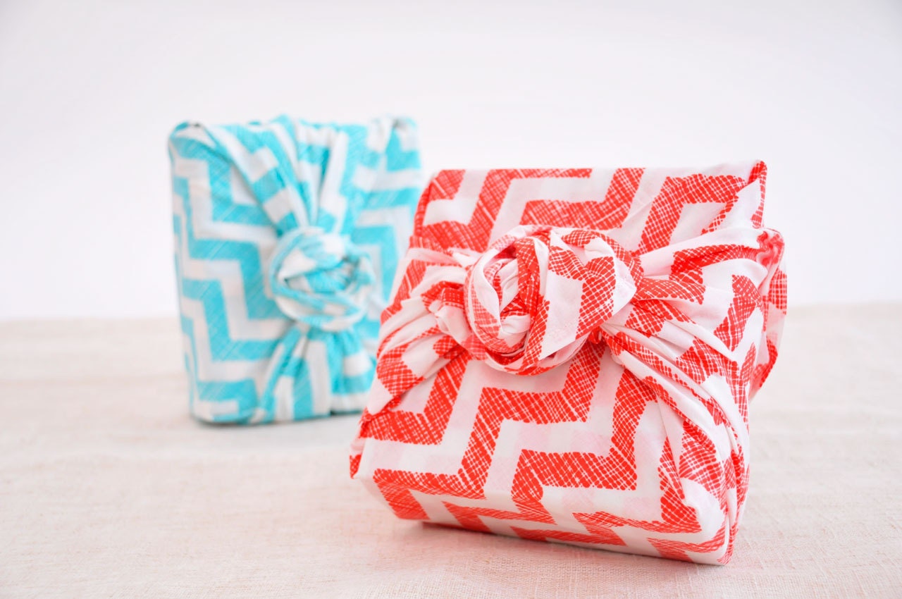 GIVE BLISS (Aqua Blue) Reusable Give Wrap