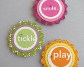 smile, tickle, play Handmade Scallop Embellsihments Set of 3