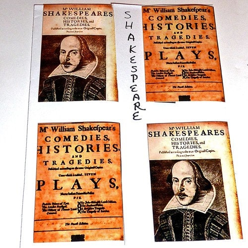 Shakespeares Plays  magnetic photo bookmarks set of 4