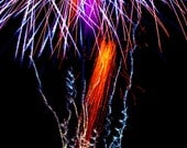 Fireworks Dancer Art    Metallic photography 5x7 in stock