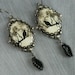 Halloween Black Raven Earrings Crow Earrings Moon Earrings Black Bird Earrings Halloween Earrings Gothic Earrings Leaves Silver Autumn Goth