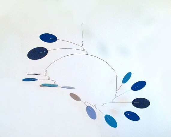 Modern Art Mobile - The Nova, in Blue Heaven