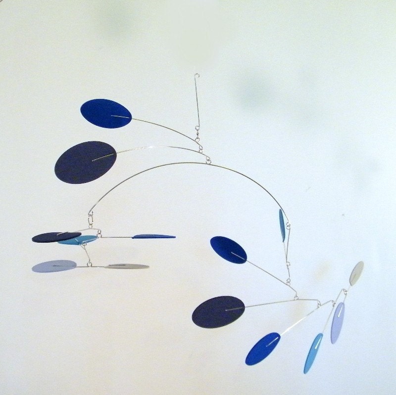 Modern Art Mobile - The Nova, in Blue Heaven